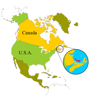 プリンスエドワード島の地図